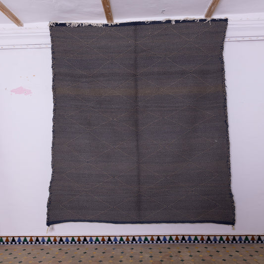 Handwoven Moroccan Akhnif Rug – Artisan Wool & Cotton Carpet