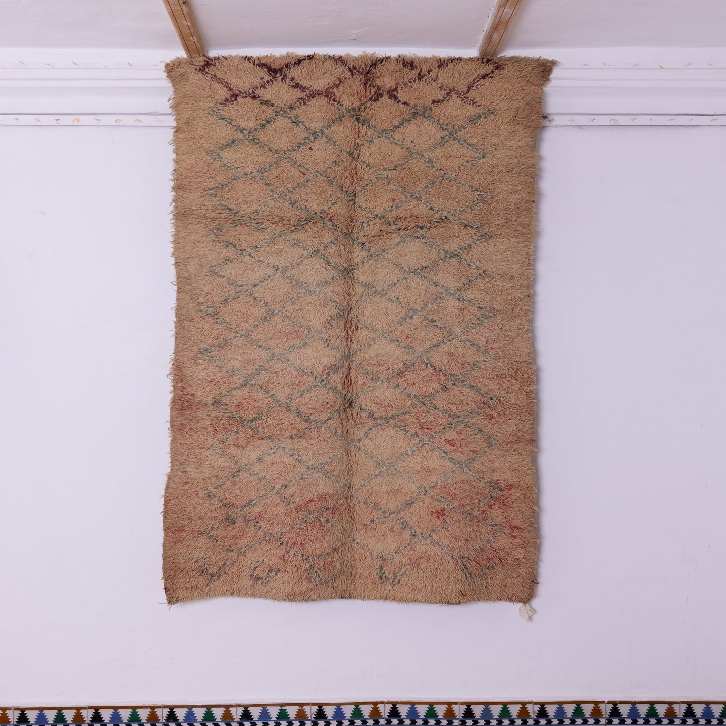 Vintage Talsint Moroccan Rug | Handwoven Wool Berber Carpet ; 8,69 ft / 4,43 ft