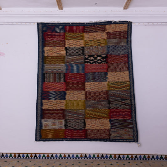 Handwoven Moroccan Akhnif Rug – Artisan Wool & Cotton Carpet