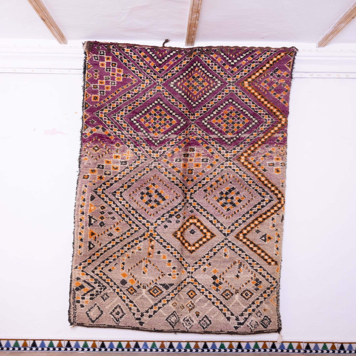 Vintage Beni Mguild Zayane Rug – 100% Wool, Handwoven Berber Rug from Morocco