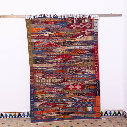 Authentic Moroccan Akhnif Rug – A Handwoven Berber Treasure ; 7,22 ft / 3,61 ft