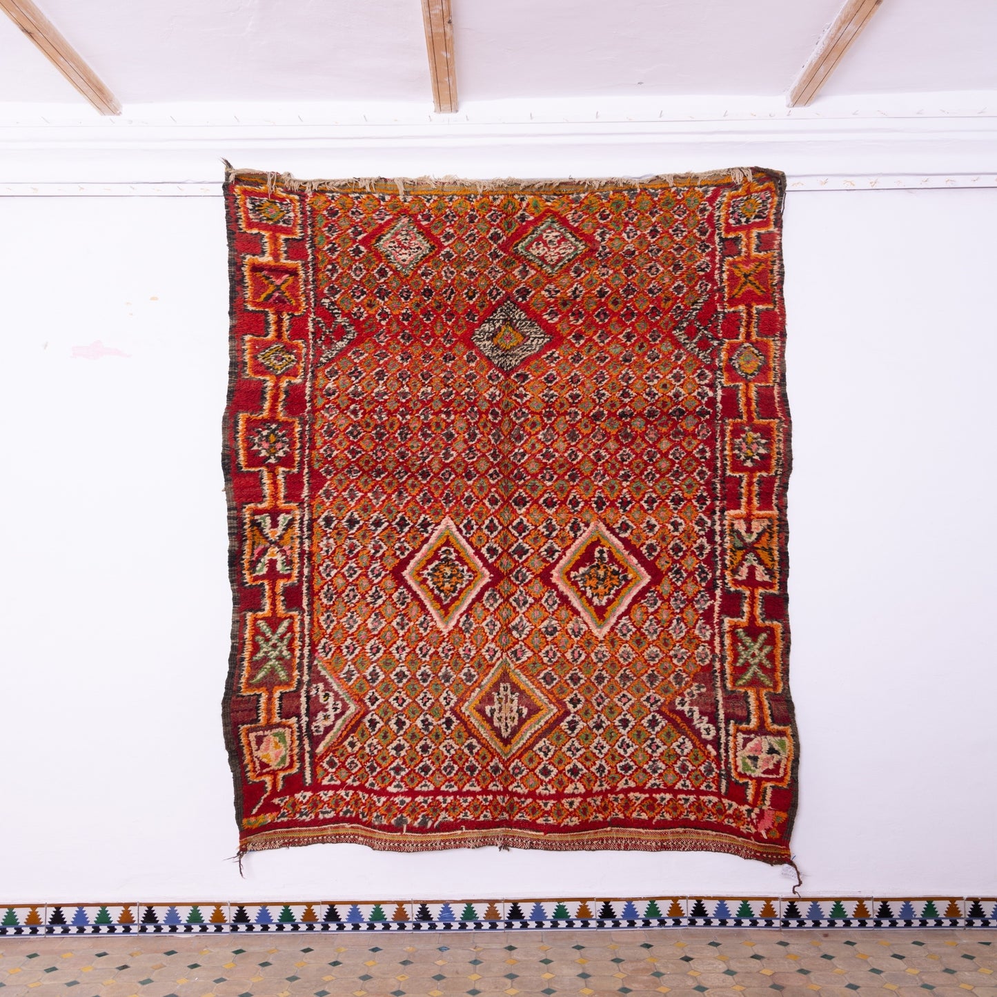 Vintage Beni Mguild Zayane Rug – 100% Wool, Handwoven Berber Rug from Morocco