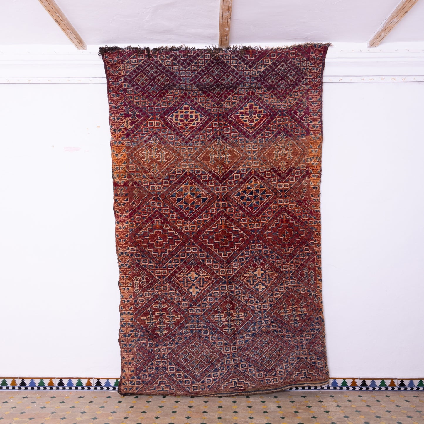 Vintage Beni Mguild Zayane Rug – 100% Wool, Handwoven Berber Rug from Morocco