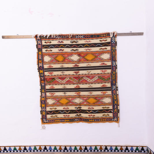 Handwoven Moroccan Akhnif Rug – Tribal Berber Flatweave
