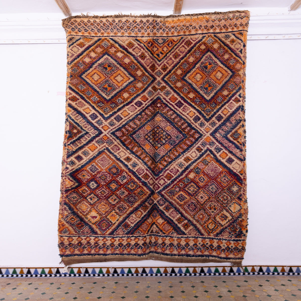 Vintage Beni Mguild Zayane Rug – 100% Wool, Handwoven Berber Rug from Morocco