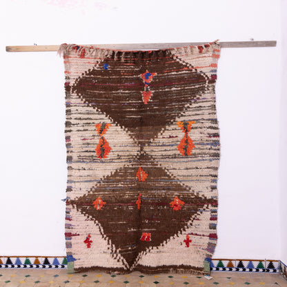 Vintage Moroccan Berber Rug – Handwoven Wool Carpet with Subtle Tribal Patterns
