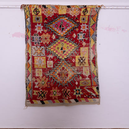 Vintage Moroccan Kilim Rug – Handwoven Berber Carpet with Geometric Tribal Patterns