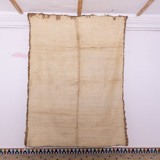 Vintage Moroccan Beni Ourain Wool Rug – Minimalist Berber Carpet