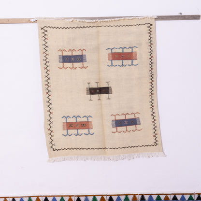 Handwoven Moroccan Akhnif Rug – Elegant Berber Wool & Cotton Carpet