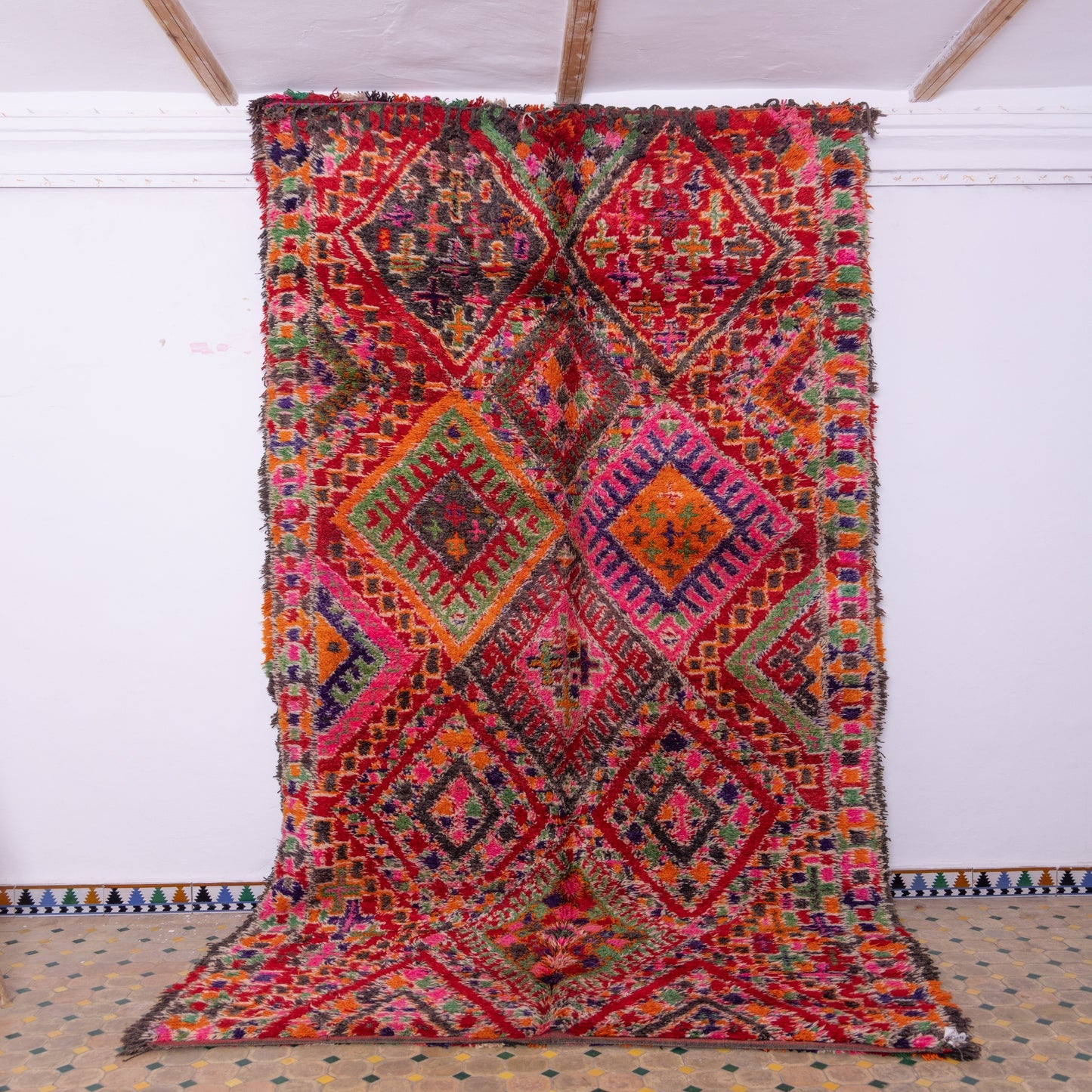 Vintage Beni Mguild Zayane Rug – 100% Wool, Handwoven Berber Rug from Morocco