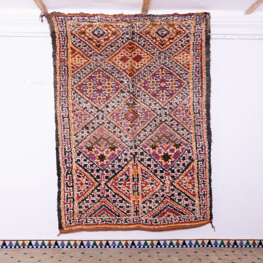 Vintage Beni Mguild Zayane Rug – 100% Wool, Handwoven Berber Rug from Morocco