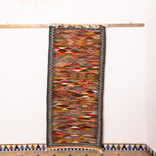 Moroccan Corridor Rug - Handwoven Runner - Modern Berber Style