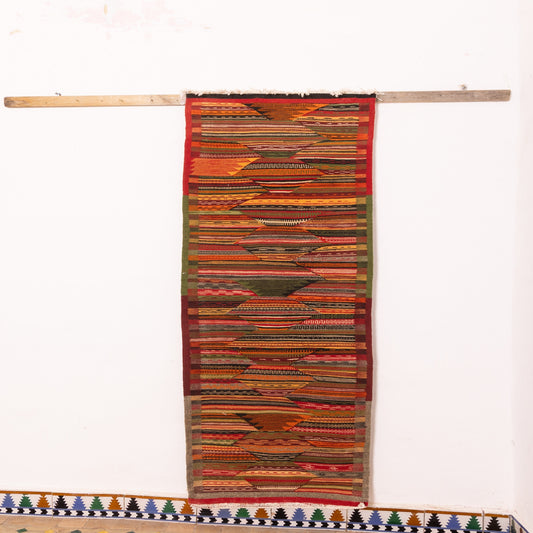 Moroccan Corridor Rug - Handwoven Runner - Modern Berber Style
