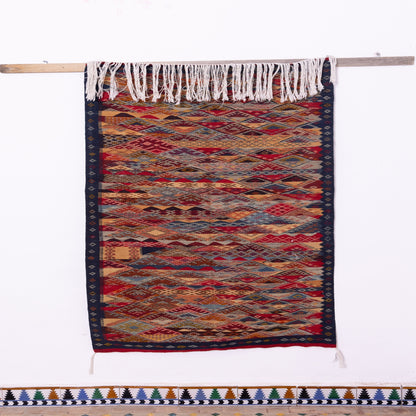 Vintage Moroccan Akhnif Rug – Handwoven Berber Wool Carpet ; 5,91 ft / 3,77 ft