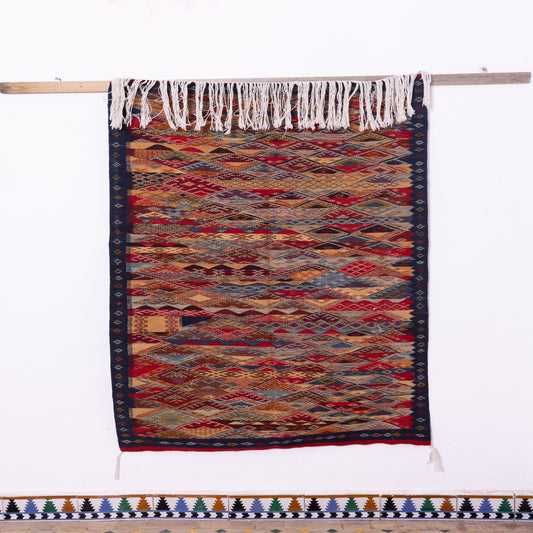 Vintage Moroccan Akhnif Rug – Handwoven Berber Wool Carpet
