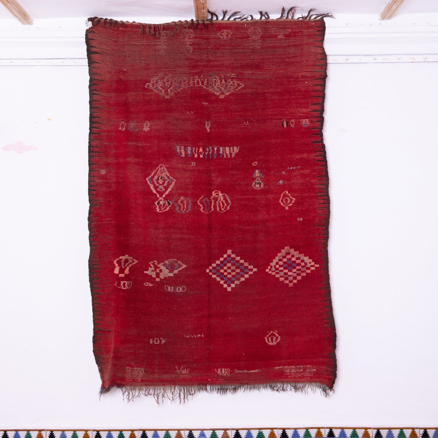 Vintage Moroccan Rehamna Rug – Handwoven Berber Wool Rug ; 9,84 ft / 4,92 ft