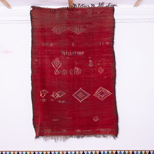 Vintage Moroccan Rehamna Rug – Handwoven Berber Wool Rug