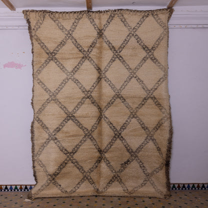 Large Vintage Beni Ourain Moroccan Rug | Handwoven Wool Berber Carpet ; 11,48 ft / 6,23 ft