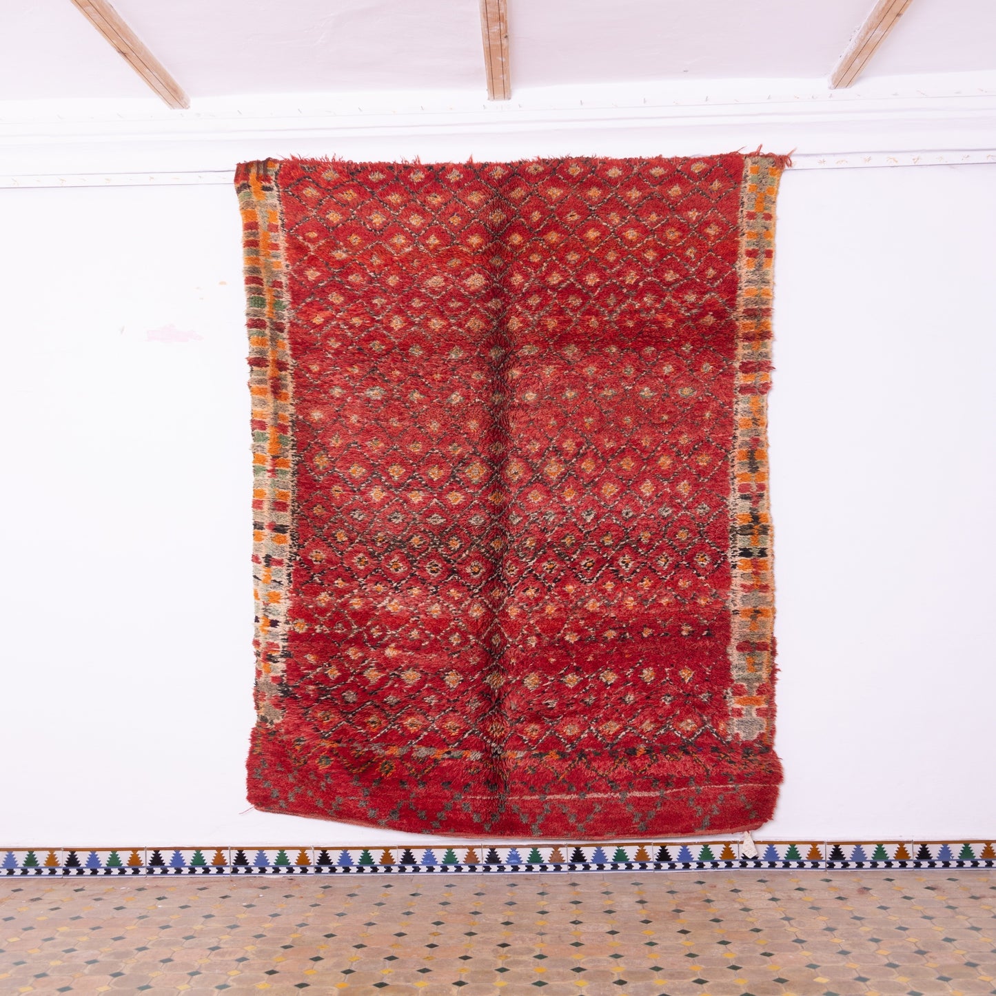 Vintage Beni Mguild Zayane Rug – Handwoven Moroccan Wool Carpet