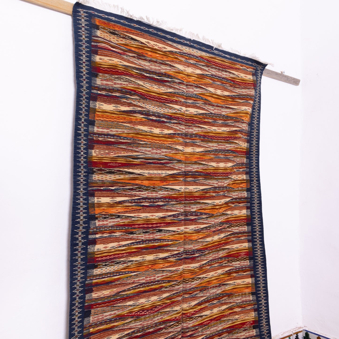 Handmade Moroccan Akhnif Rug – Authentic Berber Wool Carpet ; 7,55 ft / 3,61 ft