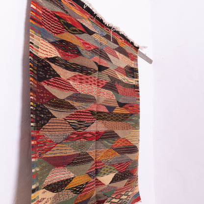 Vintage Moroccan Akhnif Rug – Handmade Berber Wool Carpet ; 5,09 ft / 3,28 ft