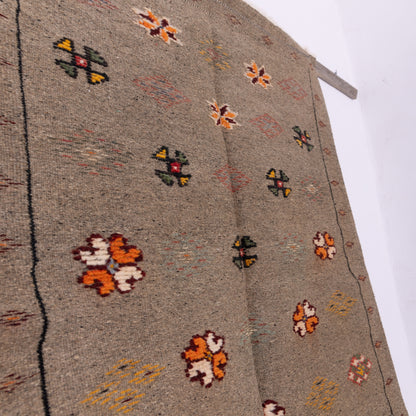 Handwoven Moroccan Akhnif Rug – Earthy Berber Wool & Cotton Carpet
