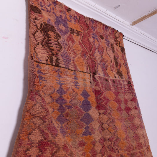 Vintage Moroccan Berber Rug – Handwoven Wool Carpet – Unique Abstract Tribal Design
