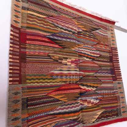 Handmade Moroccan Akhnif Rug – Authentic Tribal Elegance ; 4,59 ft / 3,77 ft