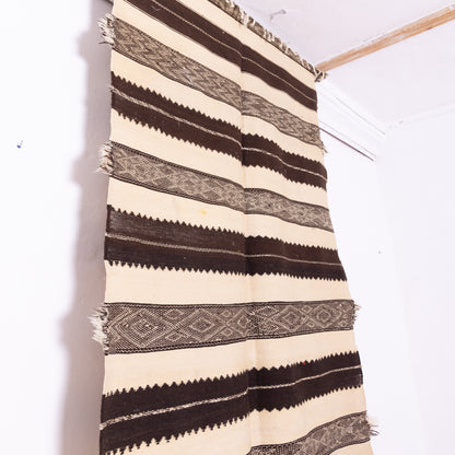 Handwoven Moroccan Akhnif Rug – Authentic Berber Wool Carpet ; 11,48 ft / 4,59 ft