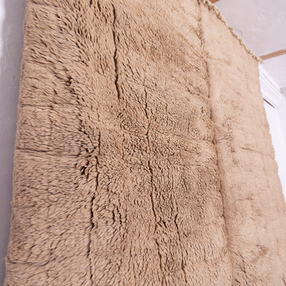 Handmade Mrirt Rug – 100% Wool Moroccan Berber Carpet – Soft Beige Textured Wool Rug – Luxury Minimalist & Boho Home Decor