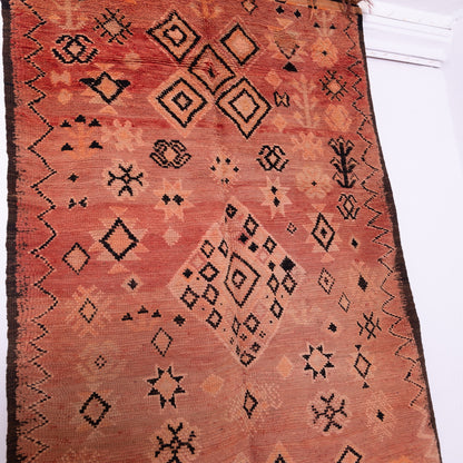 Vintage Moroccan Rehamna Rug – Handwoven Tribal Berber Carpet ; 10,83 ft / 5,58 ft