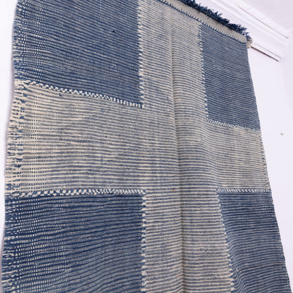 Handwoven Moroccan Akhnif Rug – Modern Tribal Cross Pattern ; 8,69 ft / 5,25 ft