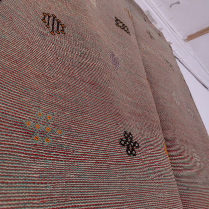 Handwoven Moroccan Akhnif Rug – Earthy Toned Berber Wool & Cotton Carpet