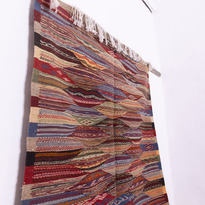 Handwoven Moroccan Akhnif Rug – Rich Geometric Patterns ; 4,92 ft / 3,61 ft