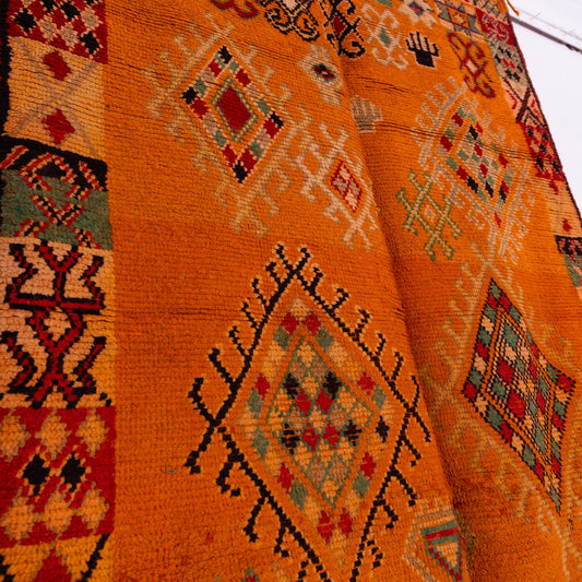 Handwoven Vintage Moroccan Taznakht Rug - 100% Wool - Authentic Berber Rug - Large Atlas Mountains Tribal Carpet - Unique Bohemian Decor