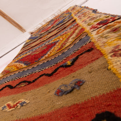 Moroccan Corridor Rug - Handwoven Runner - Classic Tribal Medallion Design