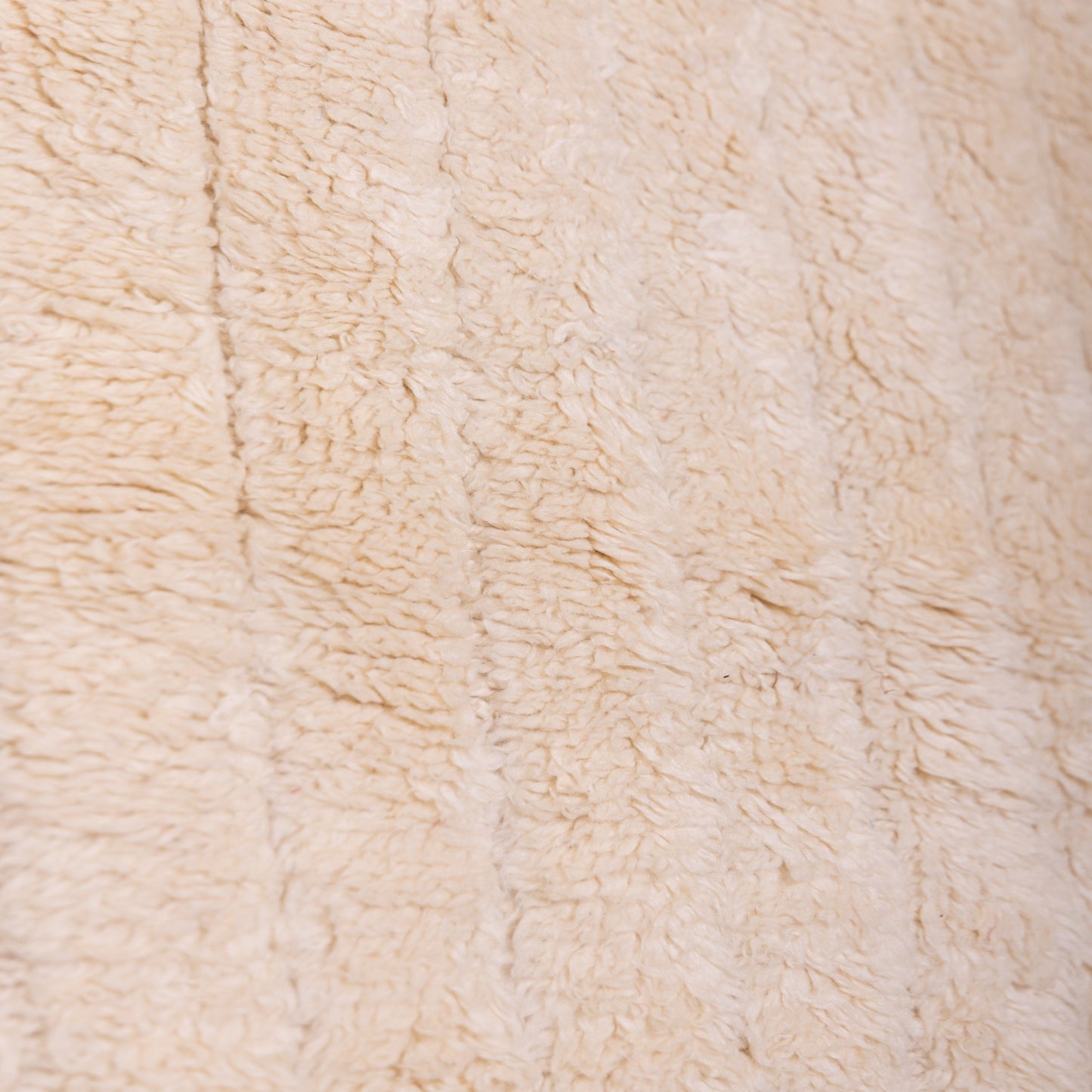 Handmade Mrirt Rug – 100% Wool Moroccan Berber Carpet – Cream Textured Geometric Wool Rug – Luxury Minimalist & Modern Home Decor