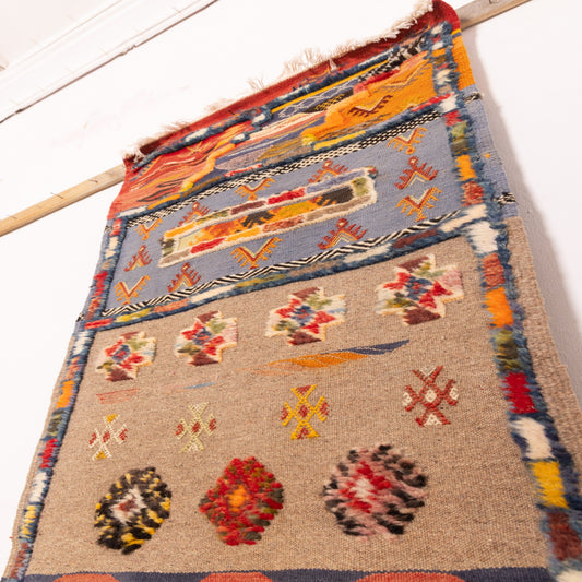 Moroccan Corridor Rug  - Handwoven Runner - Artisan Symbolic Motif