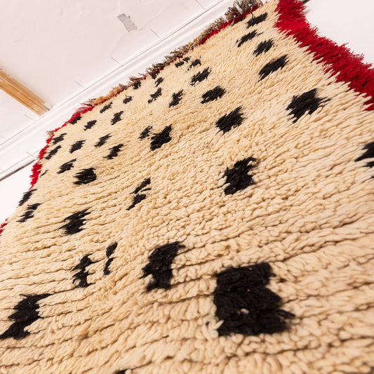 Handwoven Vintage Corridor Rug – 80% Wool, 20% Cotton – Classic Berber Inspired Design – Eco-Friendly, Durable, and Timeless