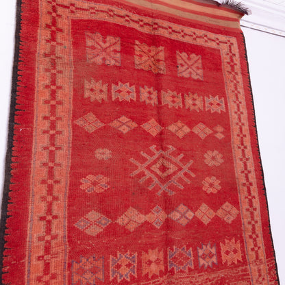 Vintage Moroccan Rehamna Rug – Handwoven Berber Wool Rug ; 9,84 ft /  5,09 ft