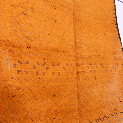 Vintage Moroccan Beni Mguild Zayane Rug - Handwoven Wool & Goat Wool Tribal Carpet - Golden Mustard Bohemian Rug ; 9,19 ft /  4,92 ft