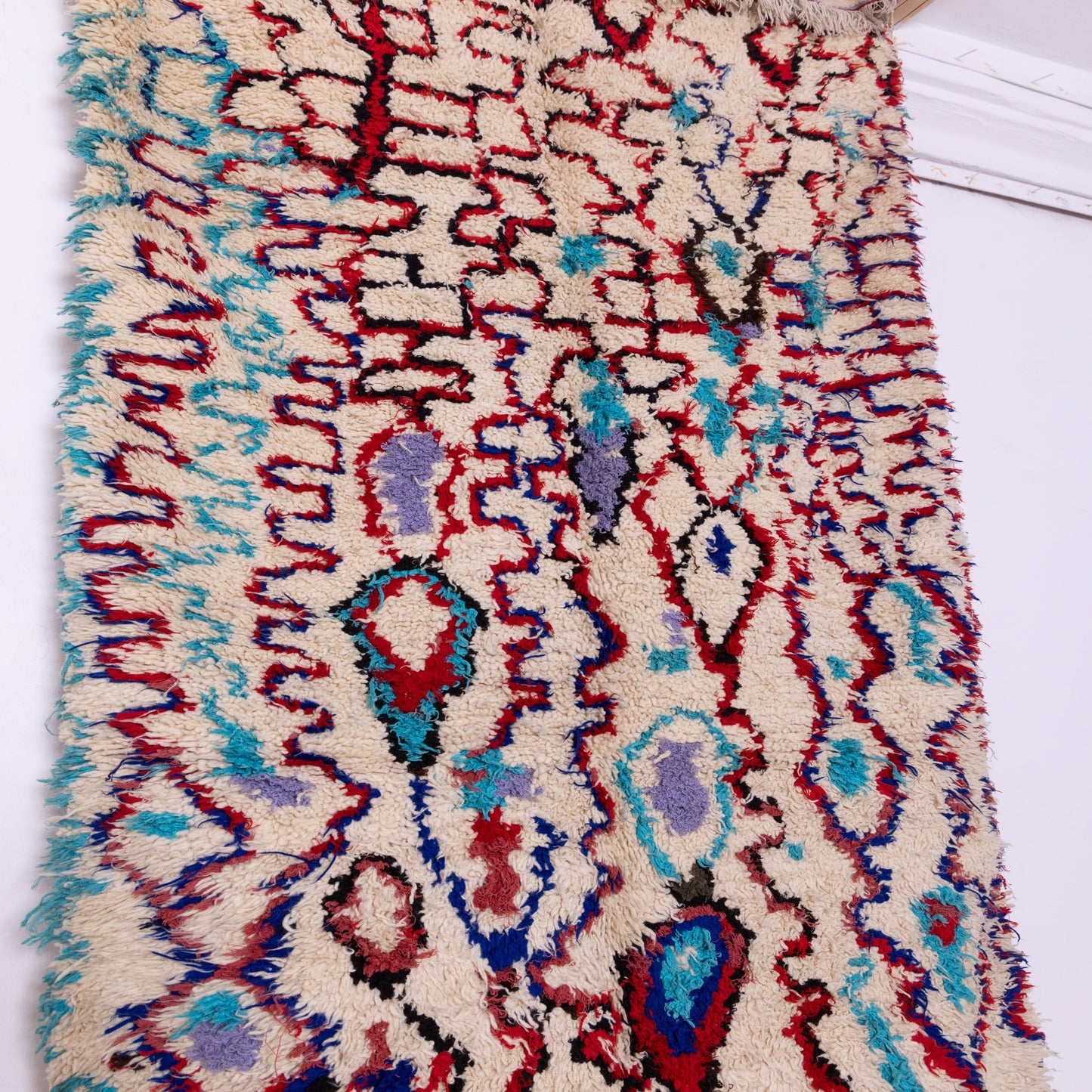 Vintage Talsint Moroccan Rug | Vibrant Handwoven Wool Berber Carpet ; 10,83 ft / 4,27 ft