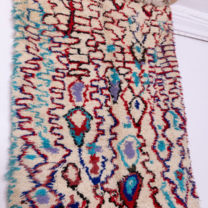 Vintage Talsint Moroccan Rug | Vibrant Handwoven Wool Berber Carpet ; 10,83 ft / 4,27 ft