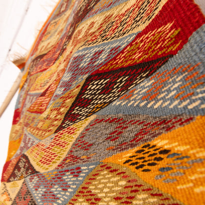 Moroccan Corridor Rug - Zigzag Berber Runner - Handwoven Artisan Wool