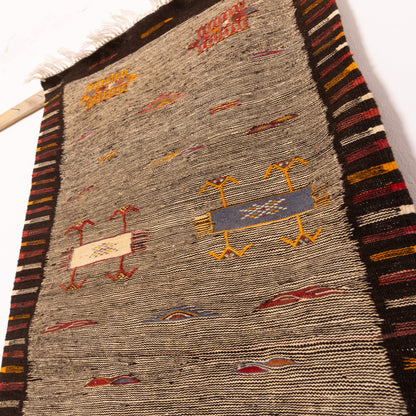 Moroccan Corridor Rug - Handwoven Runner - Desert Symbolism Design