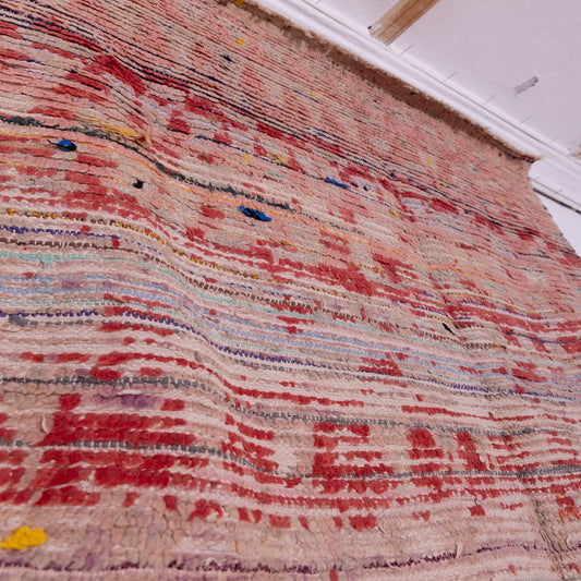 Vintage Moroccan Berber Rug – Handwoven Middle Atlas Wool Carpet, Unique Tribal Geometric Design, Bohemian Home Décor, Authentic Handmade Area Rug
