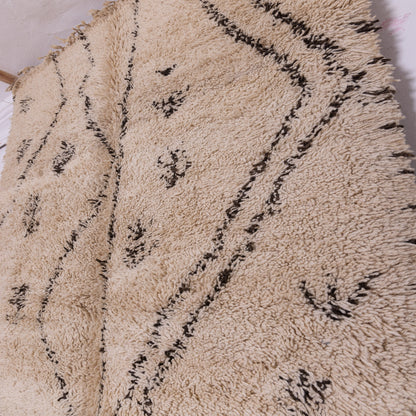 Handmade Beni Ourain Rug – Authentic Moroccan Wool Carpet – Geometric Berber Design – Minimalist & Boho Home Decor – Soft & Plush Area Rug ; 10,33 ft / 6,23 ft