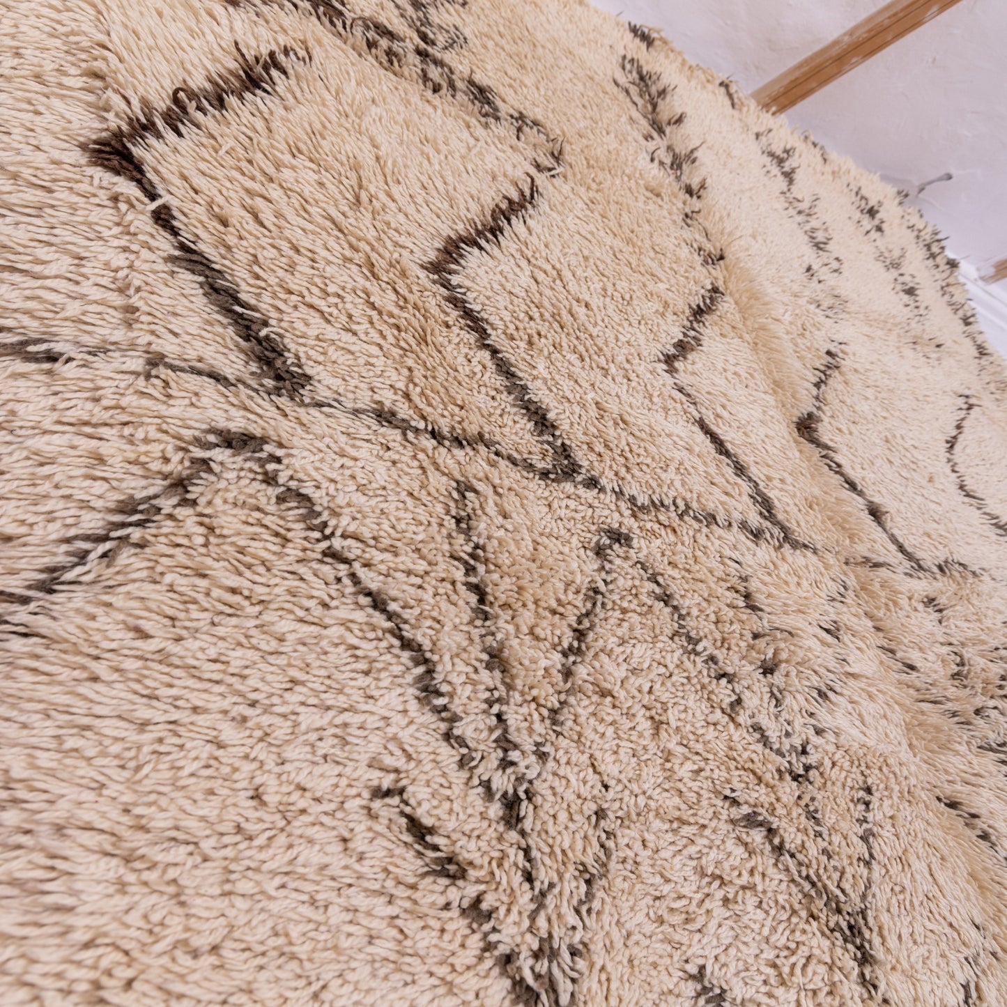 Handwoven Moroccan Beni Ourain Rug | Authentic Wool Berber Carpet | Tribal Minimalist Décor ; 10,17 ft / 6,56 ft