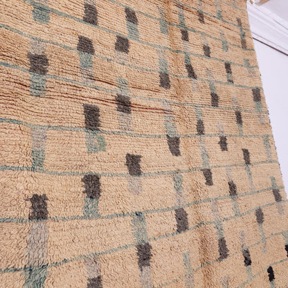 Vintage Moroccan Talsint Rug | Handwoven Geometric Wool Carpet ; 12,30 ft / 5,58 ft