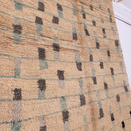 Vintage Moroccan Talsint Rug - Handwoven Geometric Wool Carpet